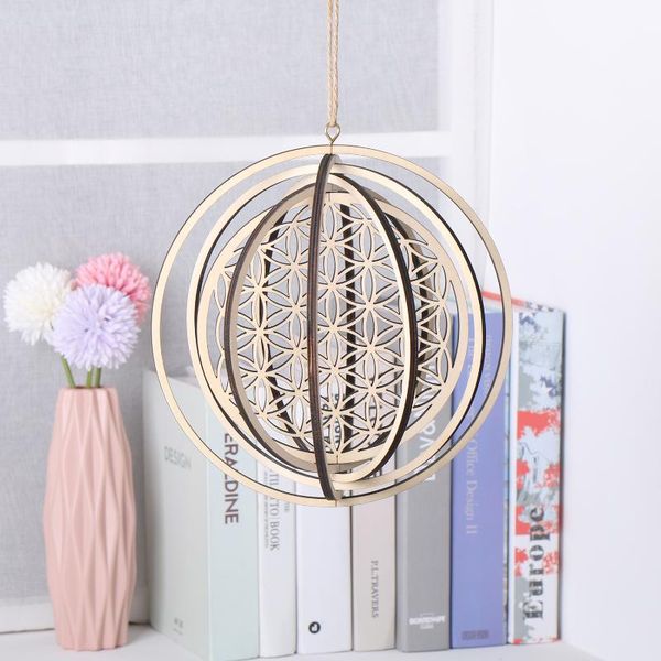 

decorative objects & figurines flower of life shape laser cut wood craft handmade wall art making sacred meditation energy geometry ornament