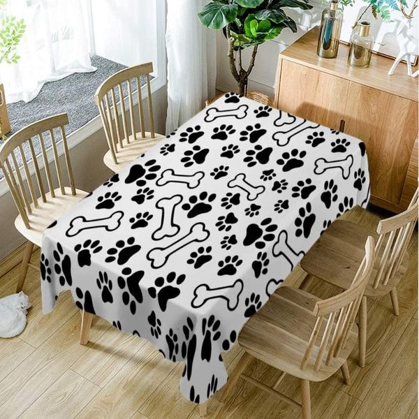 

bone animal cat dog monochrome cartoon cute tablecloths decoration table cloth
