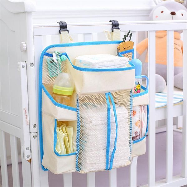 

baby crib storage bag hanging bedside rack diaper multi-purpose family clothes bags