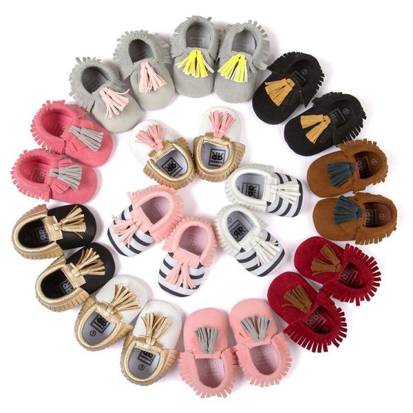 

first walkers fashion new styles suede pu leather infant toddler newborn baby children crib moccasins soft moccs shoes footwear wc7e