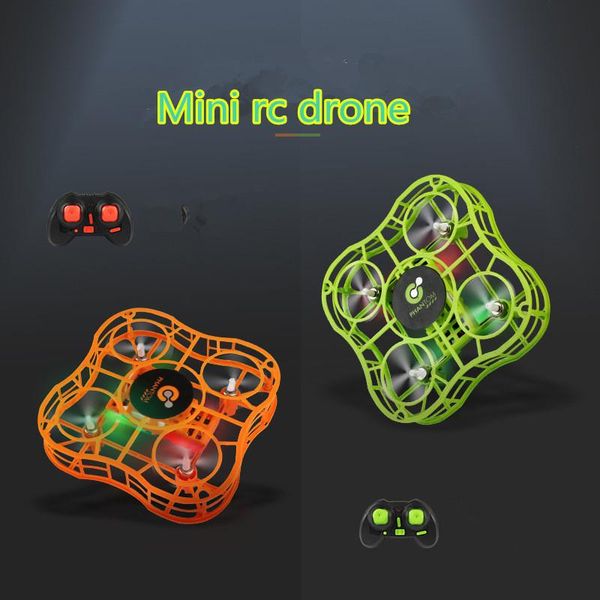 

est 8.5cm mini remote control rc drone toy 2.4g 4ch aircraft with all round protective cover and headless mode kid gifts drones