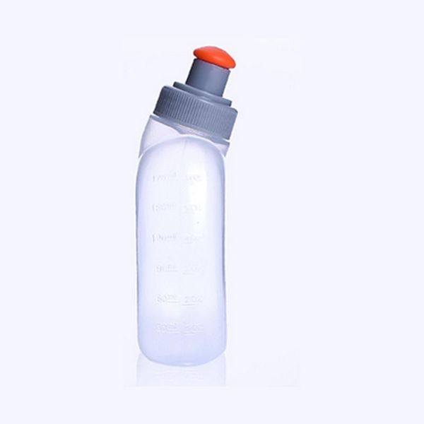 

fashion portable water bottle transparent travel outdoors sport running cycling hiking camping 170ml/250ml soft kettle qw outdoor bags