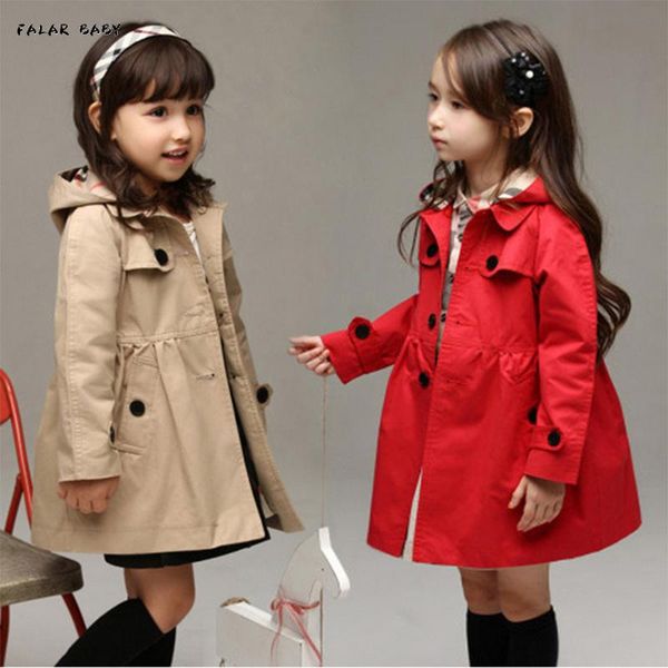 

children's windbreaker baby coat girl's spring and autumn style british trench jacket for girls girl, Blue;gray