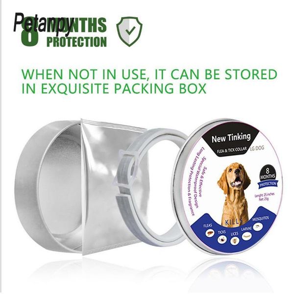 

pet dog collar anti flea ticks mosquitoes outdoor protective adjustable 8 months long-term protection collars & leashes