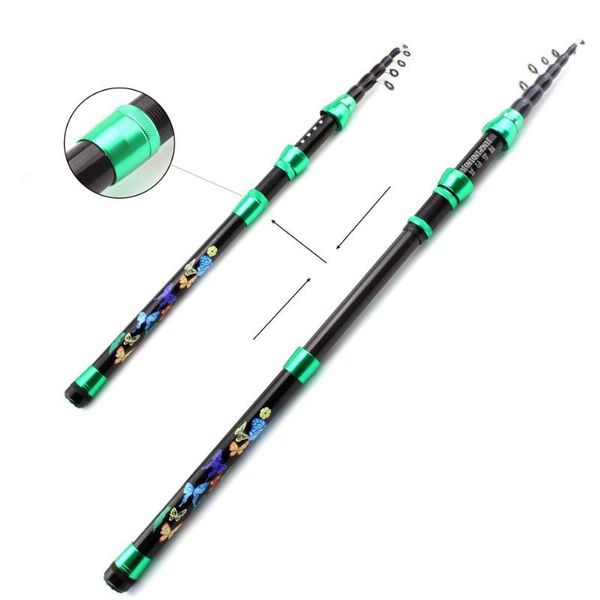 

promotion carbon 1.8m2.1m2.4m2.7m3.0m lure fishing rod ultrashort multifunction spinning travel fish pole boat rods