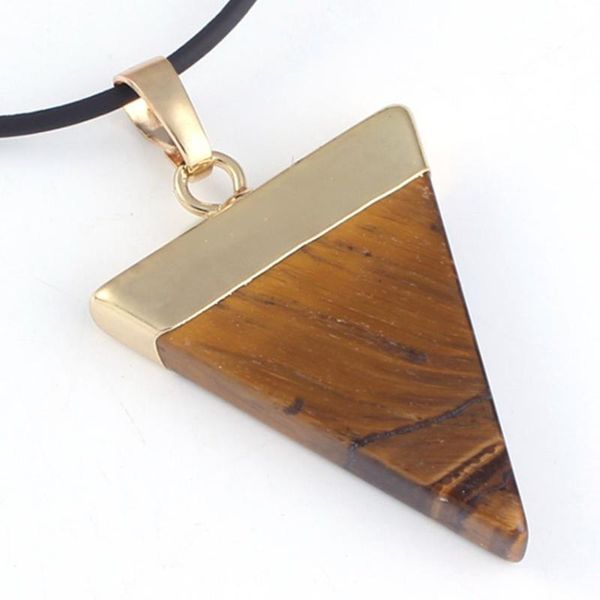 

pendant necklaces fysl light yellow gold color geoemtrci shape tiger eye stone rope chain necklace red agates jewelry, Silver