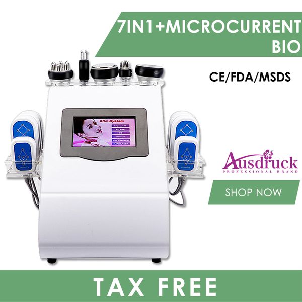 

40 khz cavitation vacuum rf tripolar multipolar skin body face lifting bio microcurrent wrinkle removal face lifting ems facial electric fac