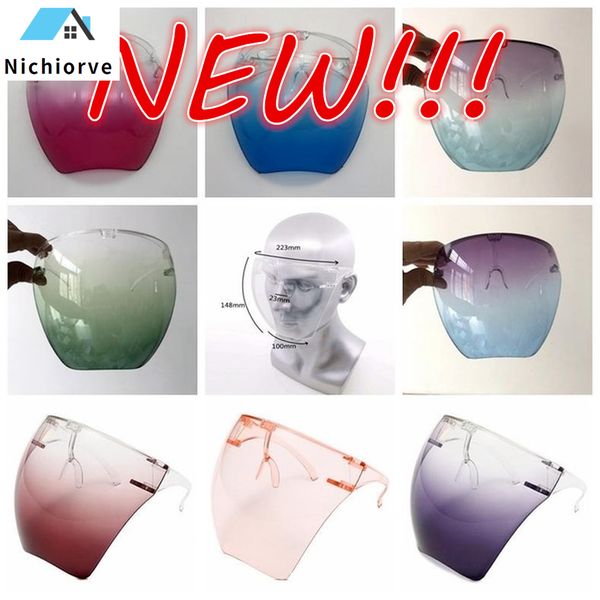 

dhl plastic safety faceshield with glasses frame transparent full face cover protective mask anti-fog face shield clear designer masks 2021