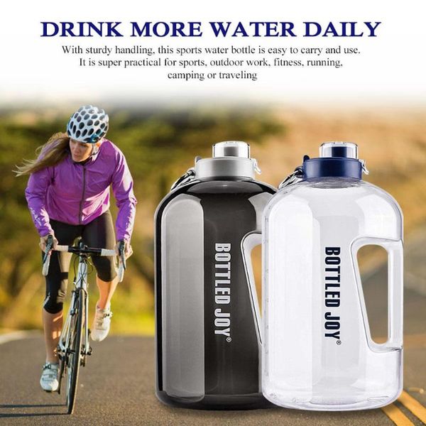 

water bottle large 3.78l capacity outdoor sports gym space half gallon fitness training camping running workout botella de agua