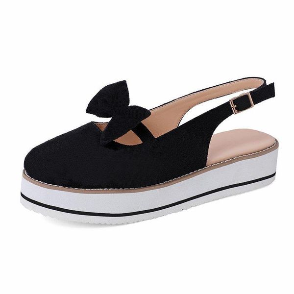 

women flats fashion sandals casual summer shoes footwear platform sneakers tenis feminino plus size 35-43, Black