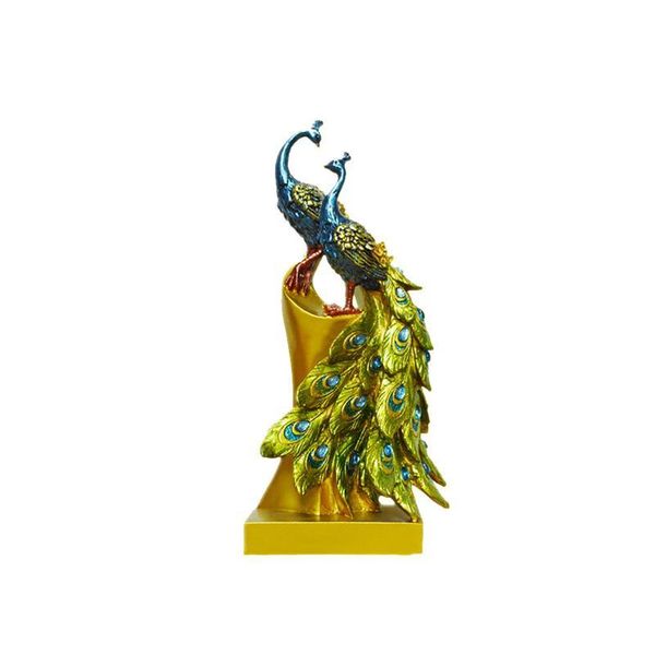 

decorative objects & figurines blue deskadornment resin peafowl ornament craft