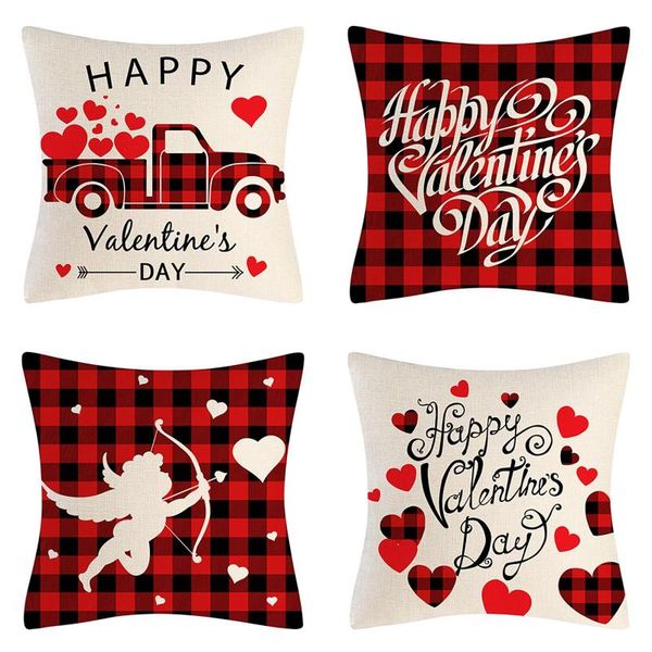 

pillow valentine's day case glitter sofa throw cushion cover home decor