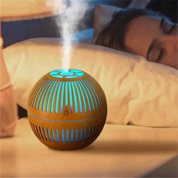 Mini Umidificatore d'aria USB Aroma Essential Oil Diffuser ad ultrasuoni Aromaterapia Led Night Light Power-Off per la casa Auto 210724