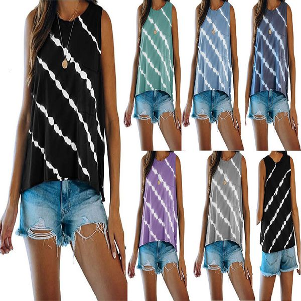 

T-shirt T-shirt 2021 summer new women's casual round neck printed vest top, White