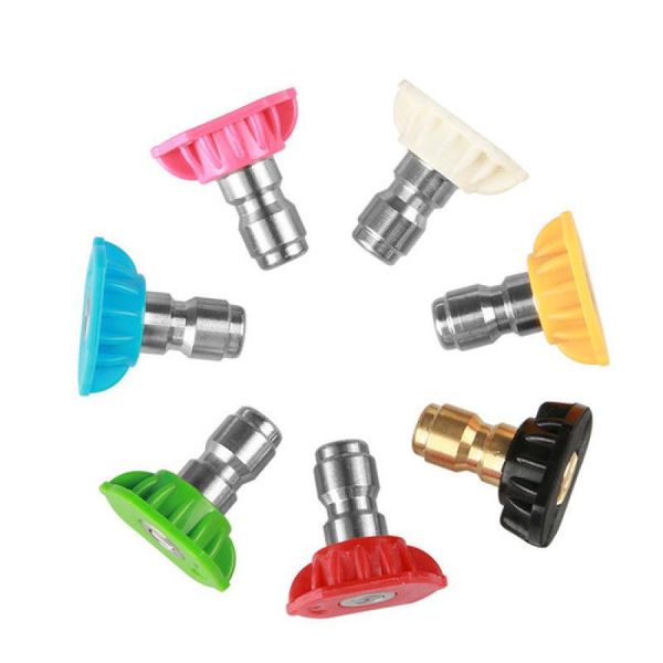 

car sponge high pressure washing water gun accessories 1/4 quick insert nozzle fan-shaped head 0/15/25/40 degrees