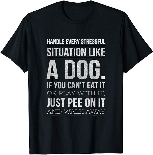 

handle stress like a dog - dog lover t-shirt for men & women size s-5xl, White;black