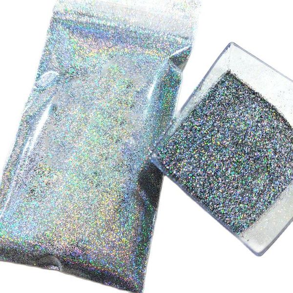 

nail glitter 10g-0.2mm(1/128) fine holographic for art silver holo ultra glitters powder acrylic nails decorations,u4006(2), Silver;gold