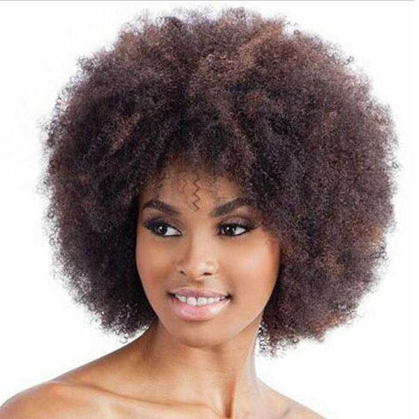 

small curly hair short wave head brown wig hr7206-zs, Black