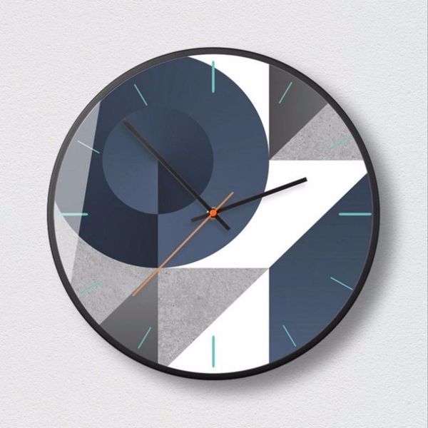 

wall clocks europe geometric clock art technology sense creative minimalist silent large study living room decoration