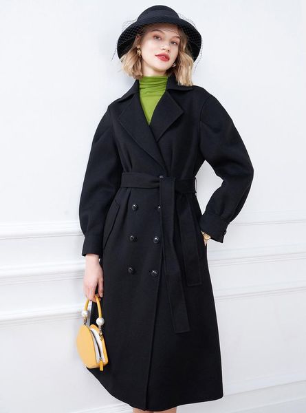 

women's 2021 winter tweed jacket wool & blends, Black