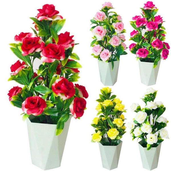 

artificial chrysanthemum bonsai potted plant landscape home floral decor flowers bright color fake plants decorative & wreaths
