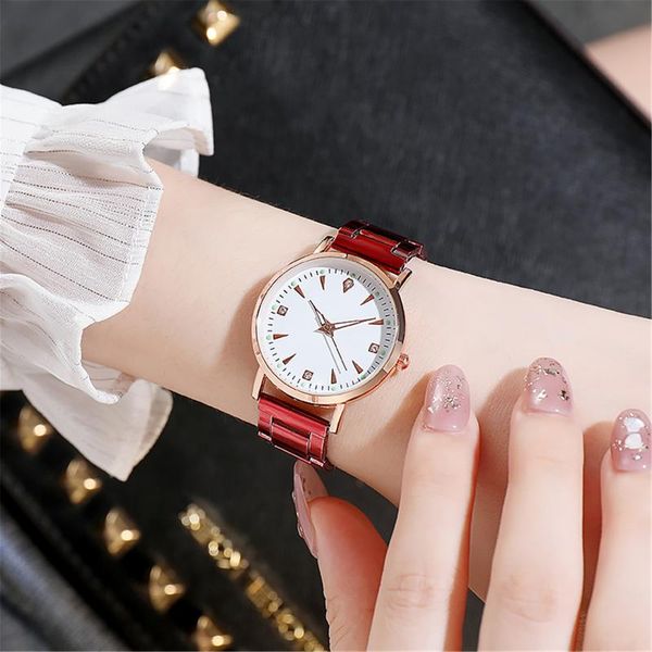 

wristwatches est women luxury quartz watch ladies fashion stainless steel dial casual bracele leather wristwatch zegarek damski 2021, Slivery;brown