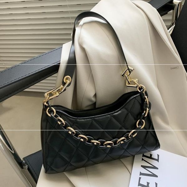 

autumn and winter fashion rhombic chain armpit shoulder bag woman 220302