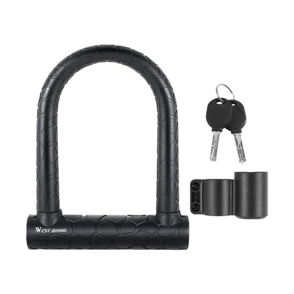 

bike locks 1pc heavy duty safe u shape lock bicycles locking tool accessory (black)