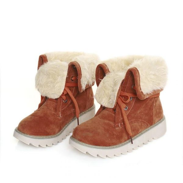 

boots women ankle inside with fur high heels shoes casual ladies flats, Black
