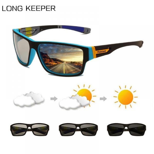 

sunglasses pochromic sun glasses men polarized driving discoloration male change color car driver's eyewear uv400, White;black