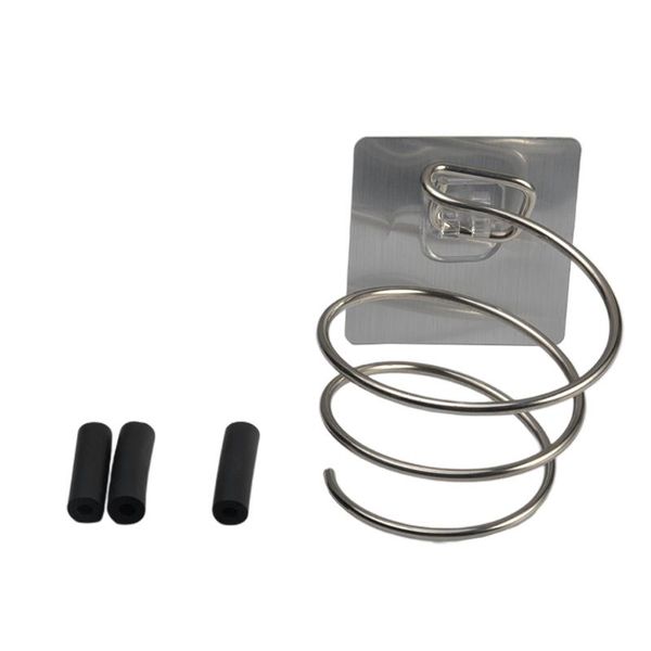

hair dryer support wall mount durable bathroom supplies space saving no drilling paste type holder waterproof shelves