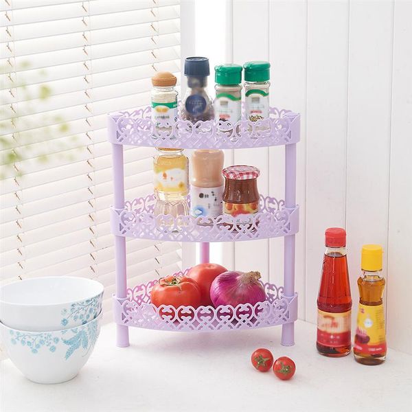 

bathroom shelves three layer plastic storage rack basket corner shelf organizer desk stand