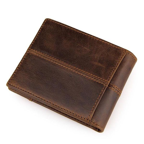 

wallets 100% genuine leather men short real male clutch vintage boy gift cash purse card holder wallet, Red;black