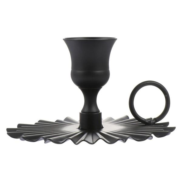 

candle holders 1pc delicate fan shaped candlestick iron art holder decor