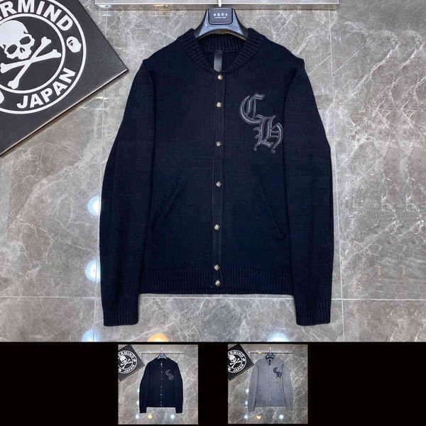 

men's hoodies & sweatshirts street ch crowe's heart cross leisure hip hop high street knitted sweater cardigan men and women 8143, Black