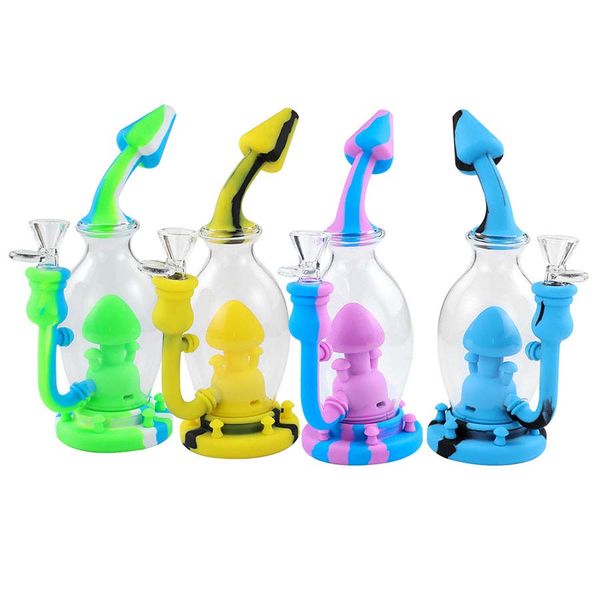 pipa ad acqua pipe bong in vetro bong dab rigs gorgogliatore tabacco bruciatore di cera per sigarette ciotole per narghilè