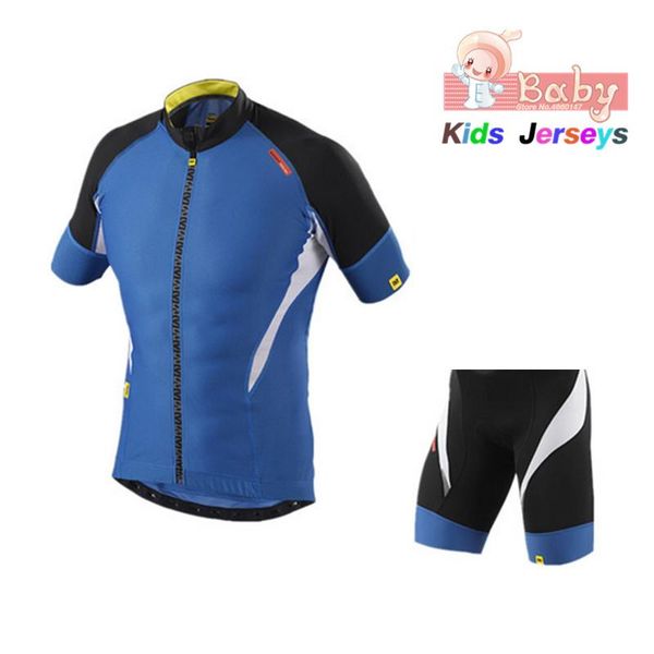 

racing sets 2021 breathable quick dry kids cycling jersey pro clothing boys ropa de ciclismo children bike set, Black;blue