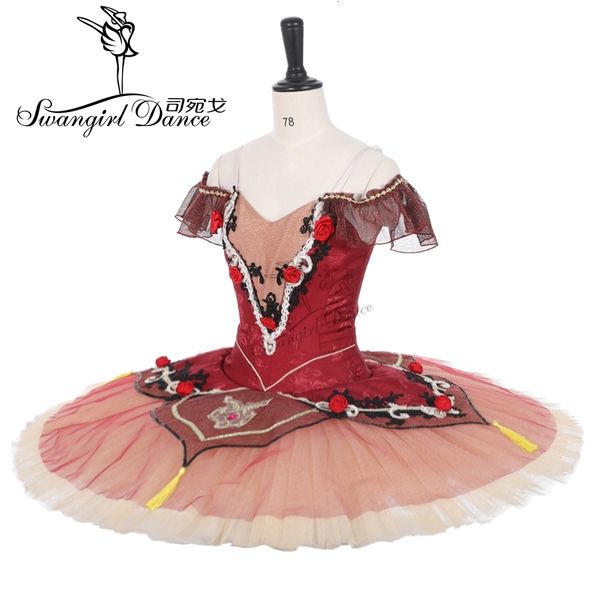 

yagp competiton don quixote professional performance ballet stage costume tutu bt9248, Black;red