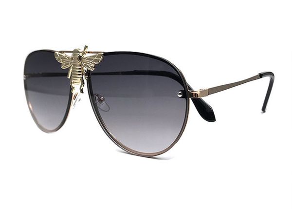 

italy luxury 2238 sunglasses men women brand designer popular fashion summer style with the bees uv protection lens with box, White;black
