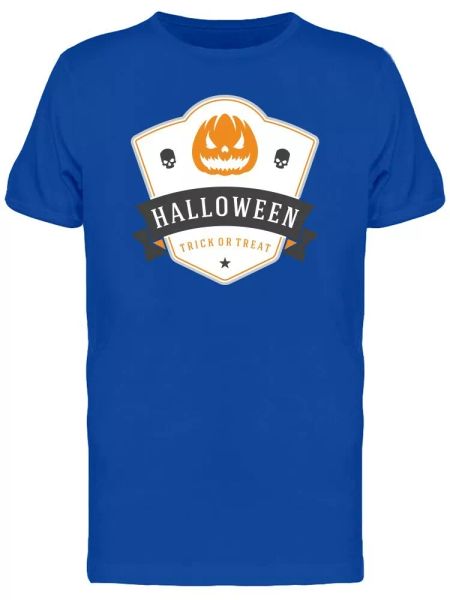 

halloween trick or treat logo men's tee -image by shutterstock, White;black