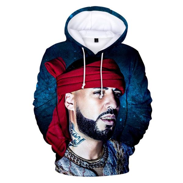 

men's hoodies & sweatshirts 3d printing french montana men's women hoodie american rapper hoody hip hop streetwear boy girl kids sw, Black
