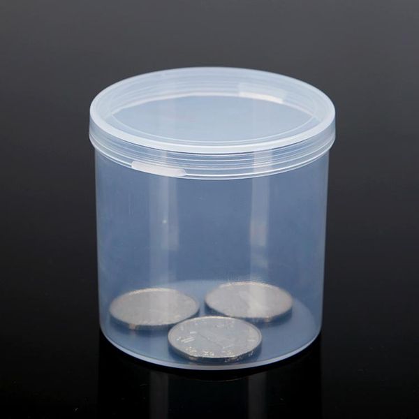 

gift wrap 7.3x7.3cm frosted high clear plastic jewelry pp storage box small round container jars make up organizer