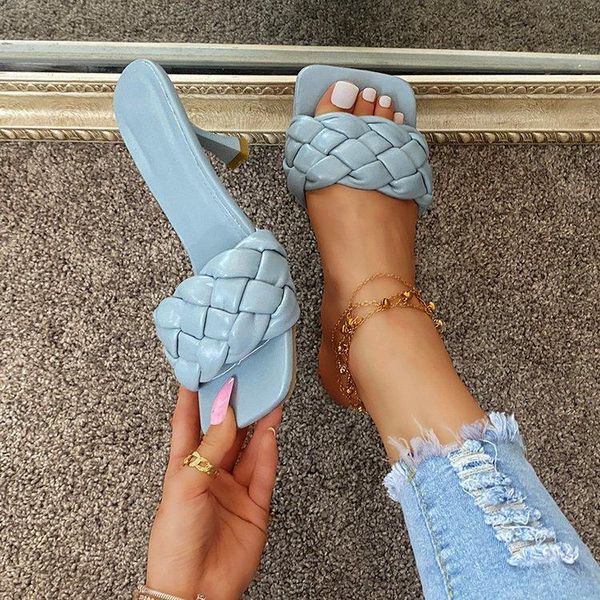 

sandals nausk 2021 women slipper ladies thin high heel sandal summer slip-on open toe brown outdoor slides flip flop shoes, Black