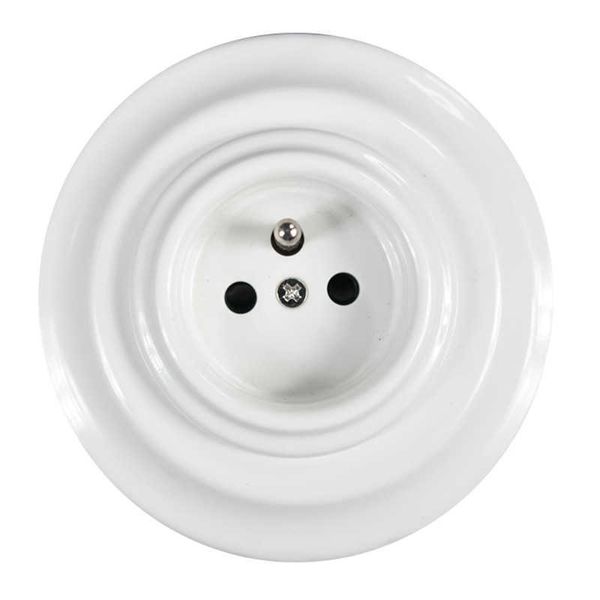 

flush mounted porcelain french style electrical wall socket oulet, 240v,16a