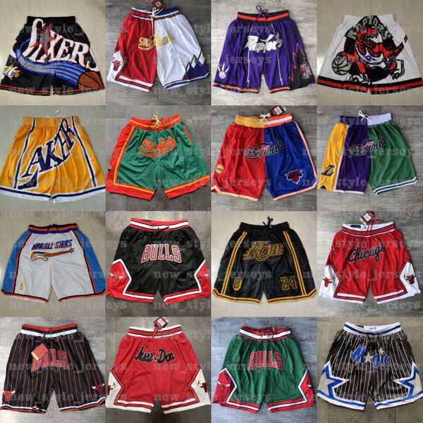 

just don basketball shorts team throwback stitched face mesh pockets mitchell ness stitched pantalones de baloncesto shorts men woman z35, Black