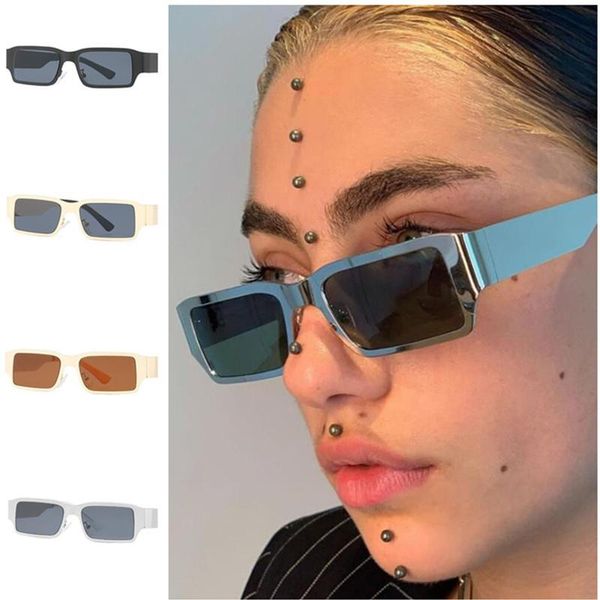 

sunglasses modern women & men alloy frame sun glasses goggles anti-uv spectacles rectangle adumbral a++, White;black