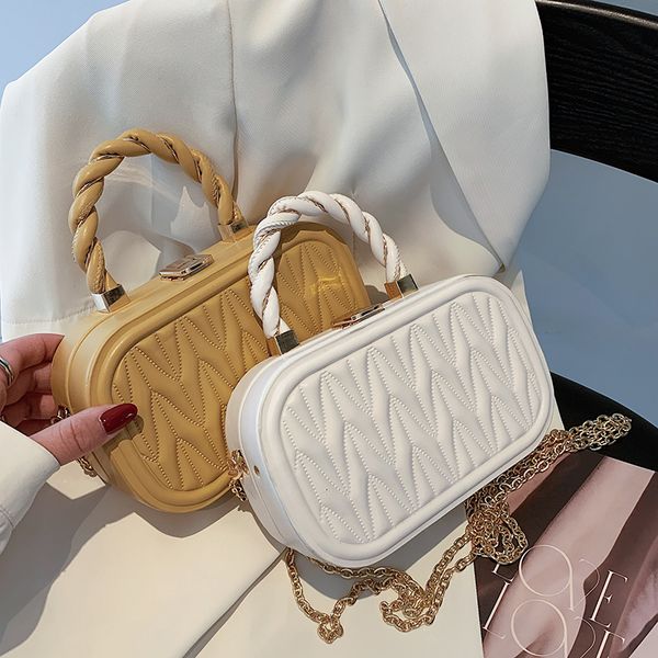 

rope handle pu leather small box crossbody bags for women 2021 travel fashion simple chain shoulder handbag and purse a3t38