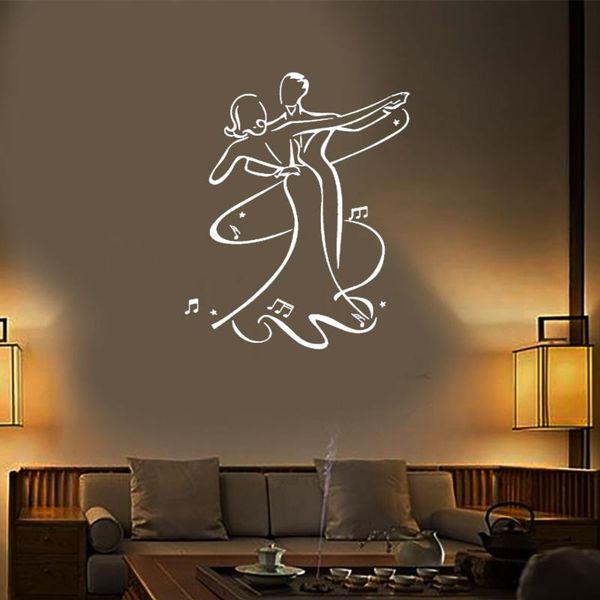 

wall stickers dance studio silhouette dancing people home decor for living room removable self adhesive mural dw8436