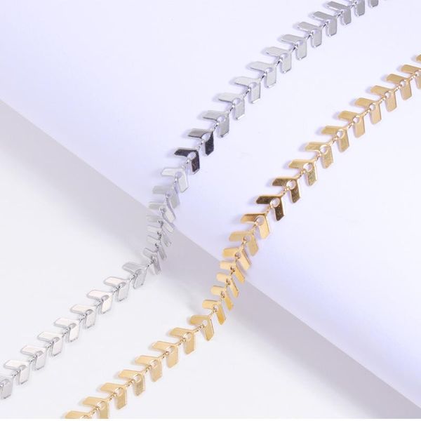 

charm bracelets fashion stainless steel 6mm width elegant fish bone adjustable chain for women girl anklet bracelet pulseras jewelry, Golden;silver