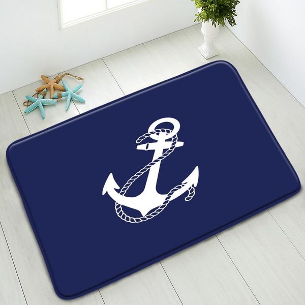 

bath mats cartoon non-slip bathroom mat nautical anchor lightship dolphin bedroom kitchen doormat indoor floor absorbent home carpet